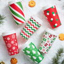 72Pcs 6 Designs 16 oz Christmas Disposable Party Paper Cups
