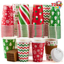 72Pcs 6 Designs 16 oz Christmas Disposable Party Paper Cups