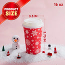 72Pcs 6 Designs 16 oz Christmas Disposable Party Paper Cups