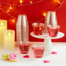 72Pcs 9 Oz Valentine’s Day Rose Gold Glitter Plastic Cups