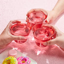 72Pcs 9 Oz Valentine’s Day Rose Gold Glitter Plastic Cups