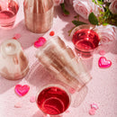72Pcs 9 Oz Valentine’s Day Rose Gold Glitter Plastic Cups