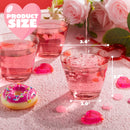72Pcs 9 Oz Valentine’s Day Rose Gold Glitter Plastic Cups