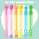72Pcs Easter Mini Bubble Wands, 8 Assorted Colors 9 Styles Bubble Wands