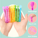 72Pcs Easter Mini Bubble Wands, 8 Assorted Colors 9 Styles Bubble Wands