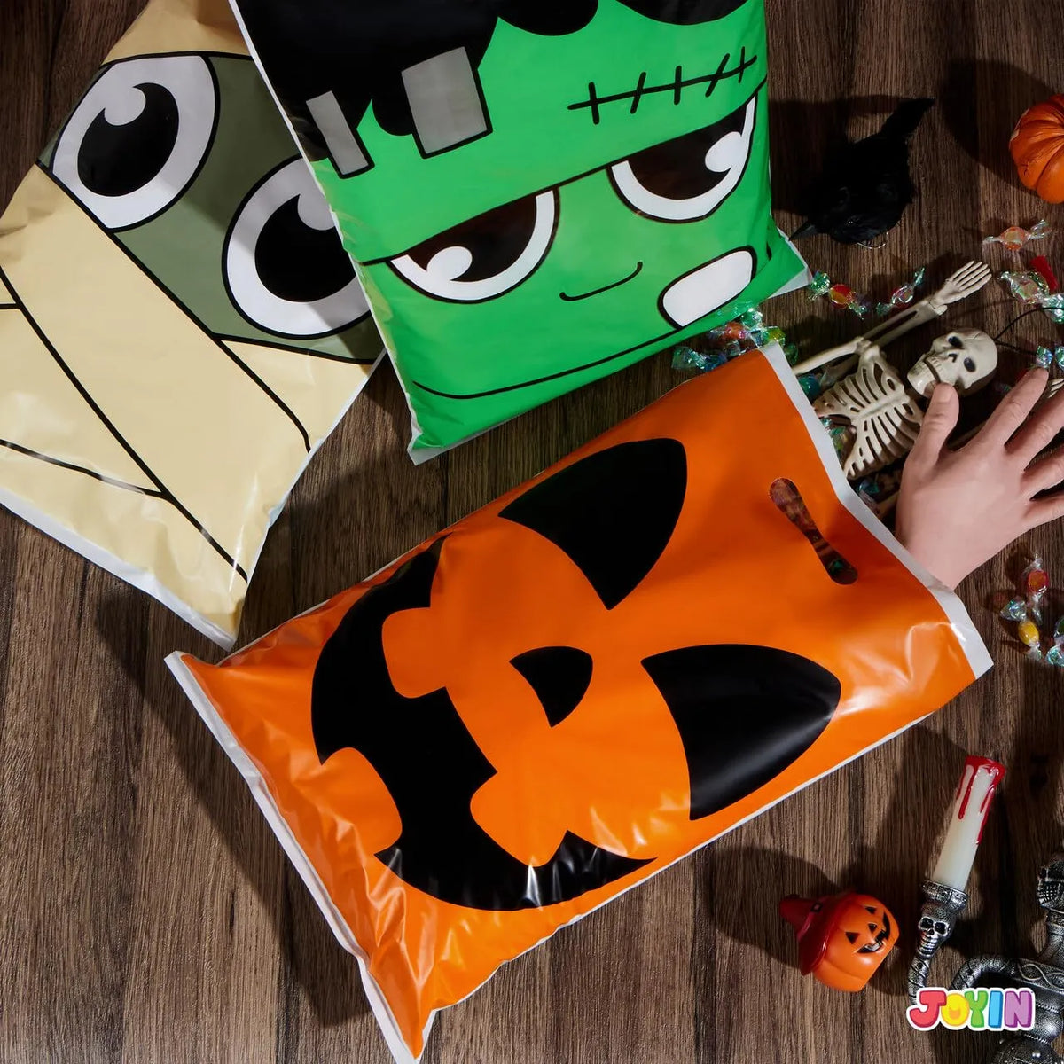 80 Pcs Halloween Drawstring Candy Bags - Pumpkin Ghost Treat Bags For Party Favors