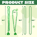 72 Pcs St. Patrick’s Day Necklaces Set, 36 + 36 Bead Necklaces with Pendant