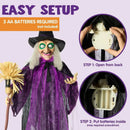 72in Animated Standing Witch Halloween Decoration