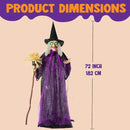 72in Animated Standing Witch Halloween Decoration