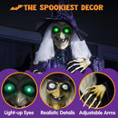 72in Halloween Hanging Witch with Light-Up Eyes & Creepy Sound