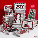 24-Piece Rectangular Holiday/Christmas Foil Containers with Lids