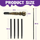 Halloween Staff, Elegant Vintage Gold Walking Cane Prop Stick