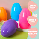 6Pcs 8" Jumbo Plastic Easter Egg Shells Fillable for Easter Egg Hunt