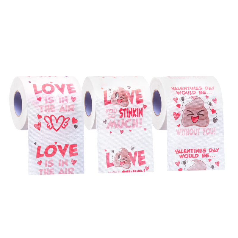 3 Rolls Funny Valentines Day Toilet Paper