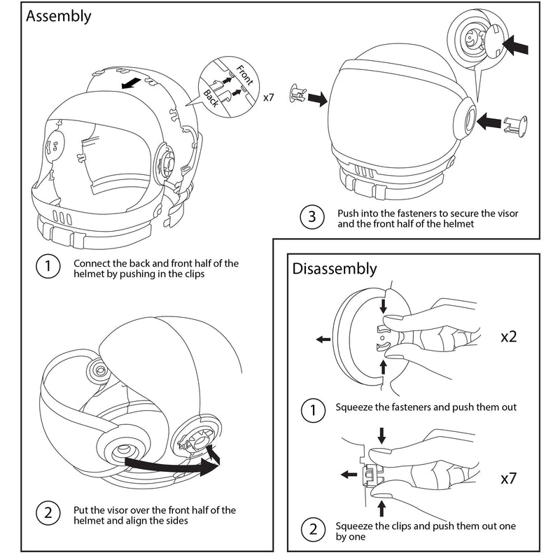 Astronaut Helmet for Kids with Movable Visor