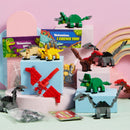 24 Packs Valentines Day Cards with Dinosaur Building Blocks for Gifts Party Favor