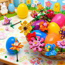 12 Pcs Flower Building Blocks Prefilled Easter Eggs for  Kids Egg Hunt