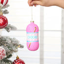 Christmas Crochet Glass Small Ornament
