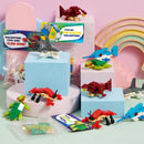 24 Packs Valentines Day Cards with Sea Animal Building Blocks for Gifts Party Favor