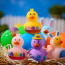 12 Pcs Prefilled Easter Eggs with Rubber Ducks Bath Toys