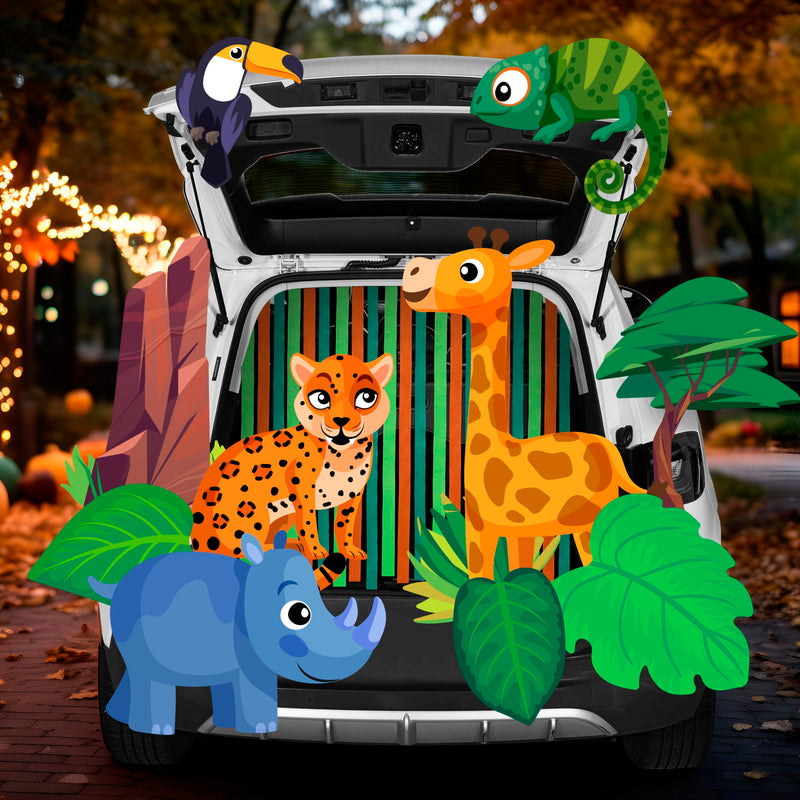 Jungle Theme Halloween Trunk or Treat Decorations Kit