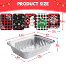 24 Pieces Christmas Foil Containers with Lids