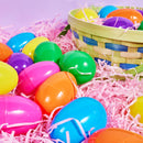 500PCS Fillable Plastic Eggs Empty Colorful Bright Eggshells 3.15"