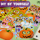 72 Pcs Halloween Pumpkin Stickers for Kids, Halloween Party Favor