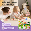 Tactile & Sound Wooden Chunky Puzzles for Baby 2-4