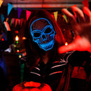 Halloween LED Skull Mask with Light Up Gloves, Blue