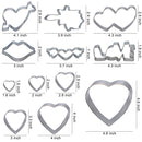 12 PCS Valentine's Day Cookie Cutters Set