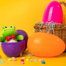 6Pcs 7" Jumbo Colorful Plastic Easter Egg Shells for Easter Egg Hunt