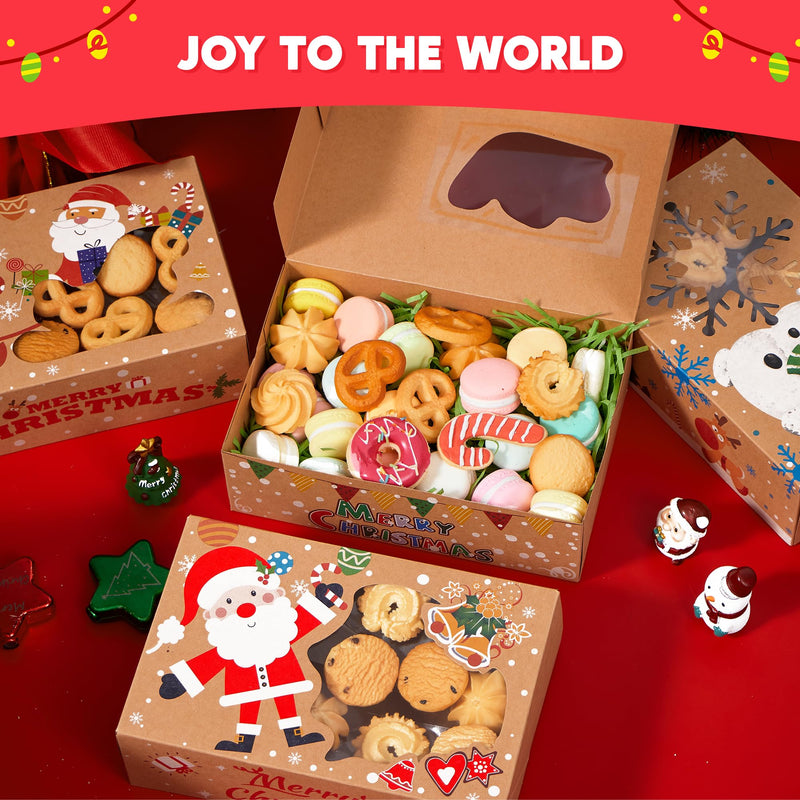 12PCS Christmas Cookie Boxes for Gift Giving