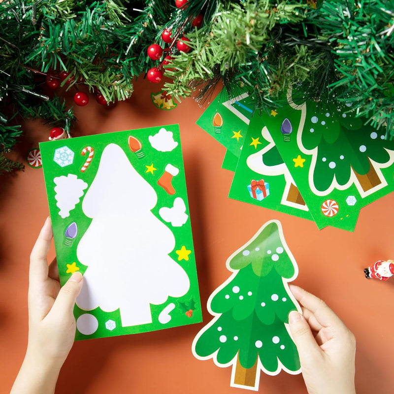 24 Pcs Christmas Tree Stickers, Make Your Own Christmas Tree Stickers Sheets