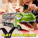 13 in 1 Dinosaur Transport Carrier Truck with Mini Car Set
