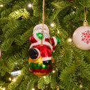 Mini 5" Santa Claus Christmas Glass Ornament
