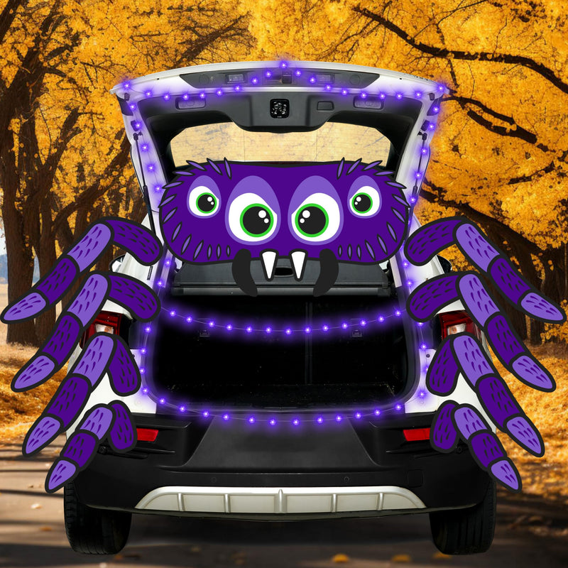 Halloween Trunk or Treat Car Decorations Kit Spider Theme