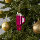 Christmas Water Cup Glass Small Ornament Red