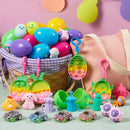 25pcs Prefilled Easter Eggs with Assorted Toys Plus Stickers