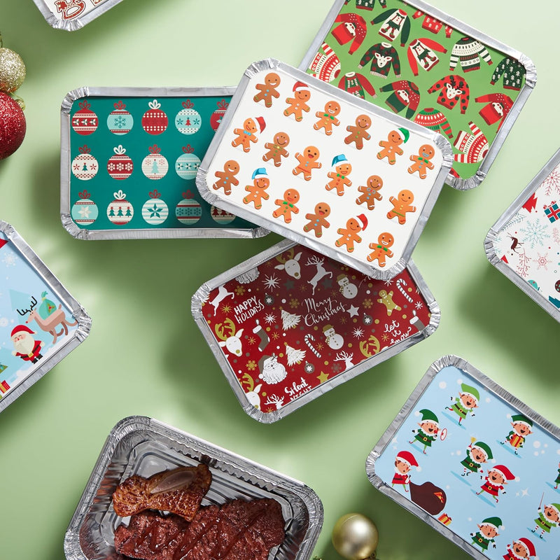 48 Pcs Christmas Cookie Tins with Lids for Gift Giving