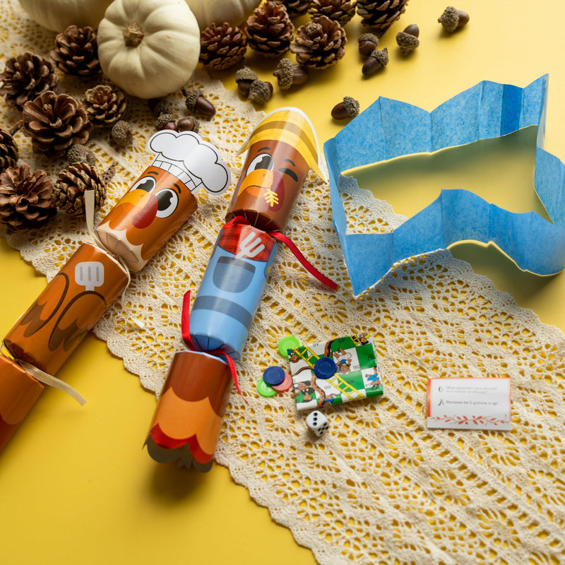 8 Pack Turkey Thanksgiving No Snap Party Favor