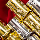 10in Snowflake Christmas No-Snap Party Favor (Gold & Silver), 8 Pcs