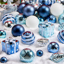 66 Pcs Christmas Balls Ornaments Set (Light Blue)