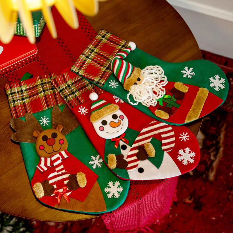3 PCS 18" Christmas Stockings Set