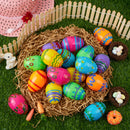 18PCS 3.15" Printed Easter Eggs