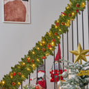 9FT Artificial Christmas Garland with Pine Cones and Red Berries