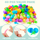 80 Pcs Glow-in-the-Dark Easter Eggs with Toys for Kids Egg Hunt, Party Favors & Class Prizes