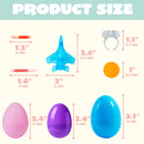80 Pcs Glow-in-the-Dark Easter Eggs with Toys for Kids Egg Hunt, Party Favors & Class Prizes