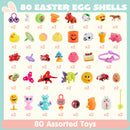 80Pcs Novelty Toys Prefilled Easter Eggs