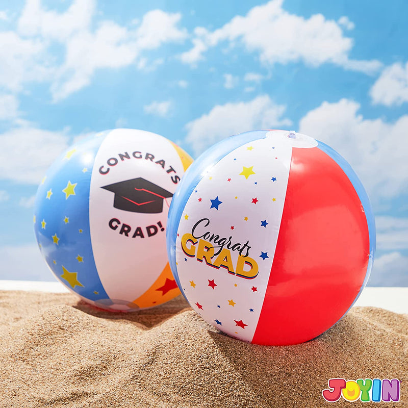 12Pcs Graduation Inflatable Beach Balls, 12"